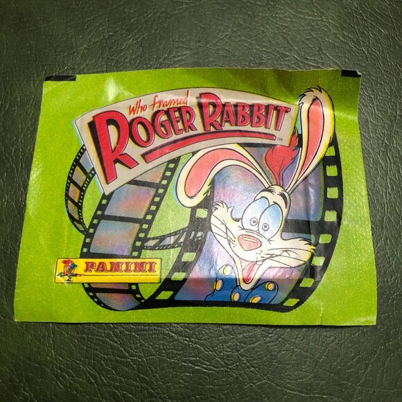 Vintage NOS 1980s Roger Rabbit Collectible Card/Sticker pk by Panini of Italy - Picture 1 of 5